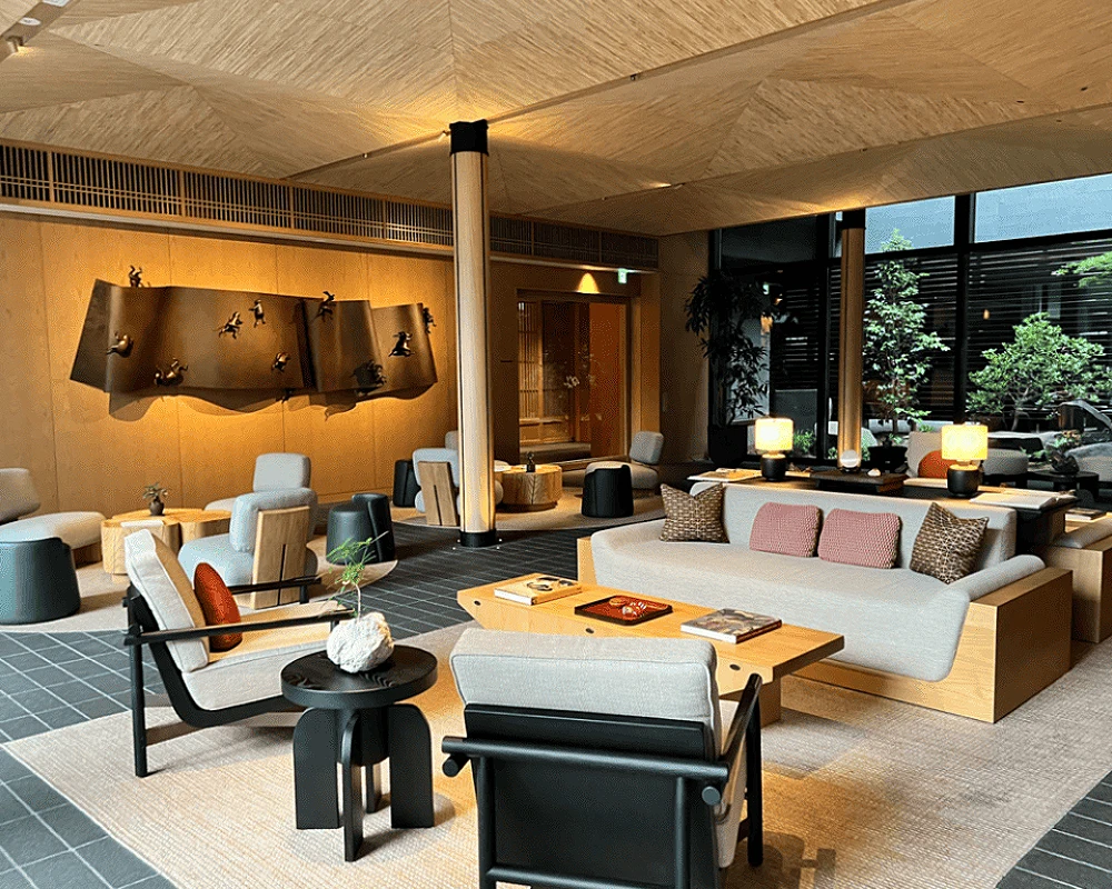 Hotel Lobby Solid Wood Sofa